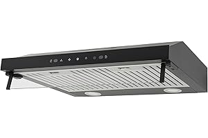 NaMaSyo Dunstabzugshaube Edelstahl-Unterbau-Haube mit Doppelmotor Unterbau-Dunstabzugshaube Küchenabzugshaube mit Sensor Touch Abluft und Umluft, abzugshaube mit Aktivkohlefilter