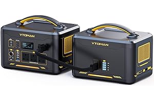 VTOMAN Jump 2200 Portable Power Station with Extra Battery - 2200W/3096Wh Durable LiFePO4 Battery Solar Generator, 2200W Constant-Power, Regulated 12V DC, PD 100W Type-C for Blackout, RV/Van Travel