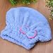 Molie Womens Microfiber Hair Drying Towel Quickly Dry Hair Hat Hair Turban Wrap Blue