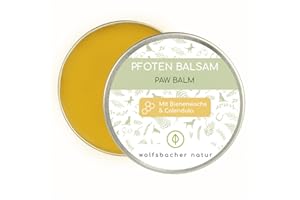 Wolfsbacher Natur Bálsamo para patas con cera de abejas para perros y gatos, patas notablemente más suaves, ingredientes 100% naturales, cuida las patas agrietadas y quebradizas en invierno - bálsamo
