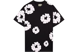 LAQUIEIO Denim Tears Tuta Donna/Uomo Completo Estate Tuta Maglia e Pantaloncini Uomo Marca Moda Set Estate Tuta Cotone Maglia Denim Tears Tuta Y2k Pantaloni Fiori