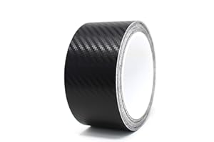 10 Meter (1,79€/Meter) Zierstreifen Auto Motorrad Boot Modellbau Farbauswahl - Finest Folia Dekorstreifen Seitenstreifen Klebestreifen (Carbon Schwarz, 50mm Breite)