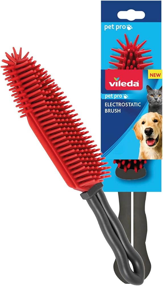 vileda Pet Pro Elektrostatik Tüy Toplayıcı Fırça, Dar alanlar için ideal, Yıkanabilir, Uzun ömürlü