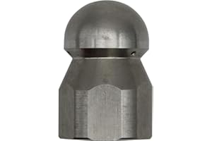 ROOWARMER 1/2" 1/4" 3/8" 1/8" Boquilla para limpieza tuberias a presion - 250bar Hilo interno - para limpieza alcantarilla/tuberia de desague/bajante de agua tobera boquilla para manguera de limpieza (3/8")