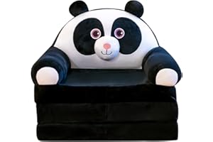 Momolaa Sillón Plegable para niños con Respaldo 2 en 1, Plegable para niños, Lindo, cómic, Perezoso, sofá para niños, Cama para salón, cojín Decorativo, sin Relleno de Liner (B, Talla única)