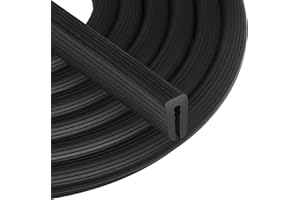 Storystore Rubber Edge Trim, Self-Adhesive Rubber Edging Trim U Channel Edge Trim EPDM Edge Guard Protector for Sheet Metal, Panels, Car Doors, Steel Plates, Table Corners, Fit 1.5mm, Length 3m