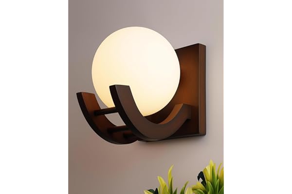 Homesake Zedo Wall Lamp, Wall Decor, Wall Hanging Wood Light lamp,Vintage Wall Lamps, Industrial Wall Lights Decorative Home, Living Room, Indoor Outdoor Lighting