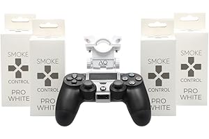 AO HOOKAH AO® Smoke Control Pro White - Shisha Mundstück für PS4 Controller - Perfektes Shisha Zubehör Für Gamer - Optimaler Halt & Einfache Installation - Weiss