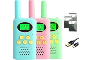 TUCHUNME Walkie Talkie Kinder,Wiederaufladbar 8 Kanäle Draußen Spielzeug Funkgeräte mit Taschenlampe Geschenke für Jungen und Mädchen Lange Reichweite für Ausflug Abenteuer im Freien,Camping,Wandern