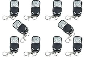 SQUADO Set di 10 telecomandi universali per cancello automatico duplicatore wireless remoto universale 433 mhz