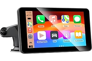 ISLXUOX 7 Pouces Écran Carplay Voiture pour Apple Car Play, Écran Android Auto Voiture avec Bluetooth/FM/AUX/Mirror Link/Commande Vocale/Navigation GPS