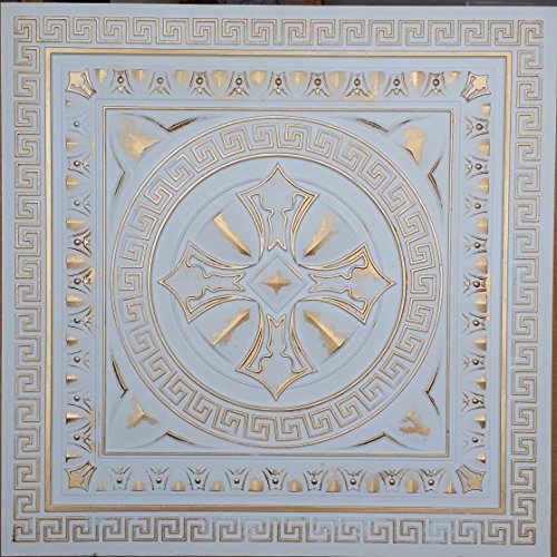 Suspended Ceiling Tiles Faux Painted White Gold 3d Ceiling Panels