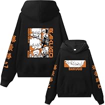 Unisex Felpe Con Cappuccio My Hero Academia Pullover Personaggi Anime