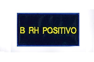 VENDOTUTTONLINE TOPPA PATCH A STRAPPO GRUPPO SANGUIGNO B POSITIVO BLU SCRITTA GIALLA PER FORZE POLIZIA DIM. CM 8,2 X 4,5