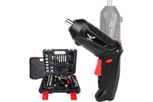 JENABOM Electric Screwdriver Cordless, 47 in 1 Upgrade Portable Cordless Driver, 3.6V Rechargeable 3.5N·m Screwdriver Kit, Dual Position Handle with LED Light for Home Improvement DIY Project