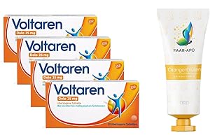 FAAR APO Voltaren Dolo 25 mg Tabletten Sparpack 4 x 20 Tab. inkl. einer hochwertigen Handcreme Marke Faar-Apo