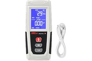 EMF Messgerät, XRCLIF Digitaler elektromagnetischer Strahlungsdetektor, Handheld EMF Tester für Zuhause/im Freien, Geisterjagdausrüstung, Elektrischer Feld-/Magnetfeldmonitor mit LED & Tonalarm