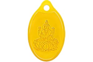 Muthoot PAPPACHAN Swarnavarsham 24K (999) Yellow Gold Oval Laxmi Pendant 2 Gram