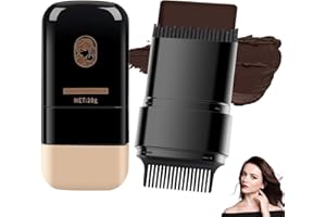 CELESTIMINGLE 2-in-1 Haarfärbekamm, Graue Haare Abdecken, Wasserfester Und Schweißfester Haarfärbestift, Temporärer Haarfärbestiftbürste für Männer und Frauen (A)