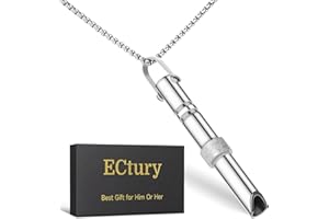 Ectury Breathing Necklace, Breathlace Stop Smoking Necklace, Anxiety Necklace, Breathlace Necklace for Anxiety Rescue Remedy, Gadgets for Men, Secret Santa Gifts for Women, Gifts for Her Him (Silver)