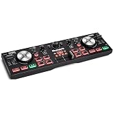 Numark DJ2GO2 Touch &ndash; Yolculuk i&ccedil;in mini DJ kontrol cihazı &ndash; 2 panelli USB DJ konsolu, ses aray&uuml;z&uuml; ve kapasiteli Jogwheels, 4