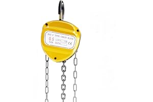 VEVOR Polipasto de Cadena Manual 1100 lb/ 0.5ton Cabrestante Manual 3m Polipasto Manual de Cadena de Palanca Amarillo