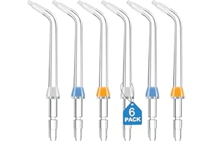 IIYL Embouts de rechange pour hydropulseur Waterpik, embouts orthodontiques de rechange compatibles avec les hydropulseurs Waterpik et autres marques d'irrigateurs buccaux (6 embouts orthodontiques)