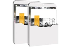 qhklew 2 Stück Magnetischer Aktenhalter, Magnetischer Stifthalter, A4 Dokumentenhalter Bürobedarf Aufbewahrung, mit Starkem Magneten, für Whiteboards, Kühlschrank, Zuhause (Weiß)