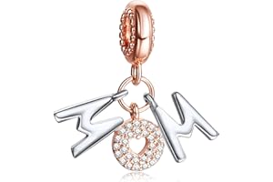 Annmors Charms Love Famille de Argent Sterling 925 Femmes Perles Charme Fille Pendentif Breloque Compatible pour Européen Bracelets & Collier