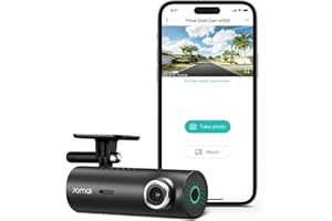 70mai Dash Cam M300, 1296P QHD, Built-in WiFi Smart Dash Camera for Cars, 140° Wide Angle FOV, WDR, Night Vision, iOS/Android Mobile App