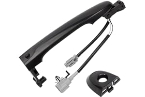 ZEALfix Poignée de porte extérieure avant gauche côté conducteur compatible avec Nissan Juke F15 2010-2022 Noir 80644-1FA5A 80644-3WC2A 80640-3WC2A