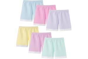 Anntry 2-12 Jahre altes Mädchen einfarbige Bikeshorts Sicherheitskleid Boyshort Höschen für Kleinkinder 6er Pack Unterwäsche