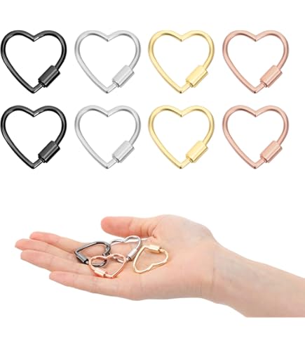 10 Moschettoni A Forma Di Cuore Con Fibbie A Forma Di - Foto 8