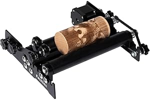FoxAlien Módulo de grabado de rodillo giratorio R42 en eje Y para objetos cilíndricos, superficie curvada, compatible con máquinas grabadoras CNC FoxAlien Masuter Pro, Masuter 4040
