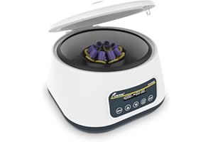 LAB FISH LC-400 Labor Zentrifuge Niedrigtourig für PRP/PRF, 4000 U/min, Max 1717 xg, Timer 30sek-59min, für 4x15ml oder 8x2/5/10ml Röhrchen