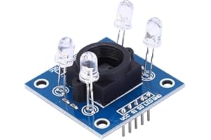 FDIT TCS230 Upgraded TCS3200 Color Detector Module, 3-5V Three Colors RGB LED Sensor Module with White LED Light, 10mm Detection Distance for DIY