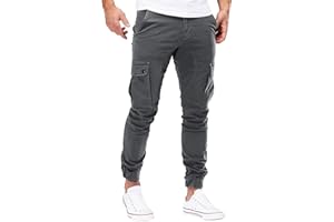 FULIDNGZG Pantalones Cargo Hombre, Pantalón Jogger Lápiz con Bolsillos Laterales Slim Fit 2024 Casual Pantalon Chinos Hip Hop Pantalón De Vestir Jogger Cargo Cintura Pantalones Elasticos Pantalones Montaña