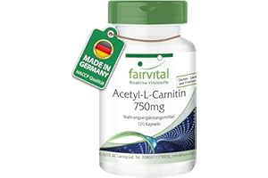 ‎FAIRVITAL Fairvital | Acetyl-L-Carnitin hochdosiert - 750mg - HOCHDOSIERT - VEGAN - 120 Kapseln
