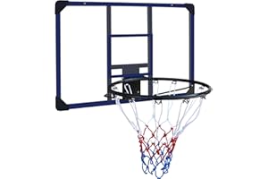 FUNJEPE Wall-Mounted Basketball Hoop, 35 "x 24" （89cm*60cm）shatterproof Back, Folding Hoop, Durable Hoop and All-Weather net for Indoor and Outdoor use