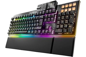 ‎BE QUIET! be quiet! Dark Mount Silent Linear DE ISO Tastatur, 8 Display-Tasten, Media Dock, hot-swap-fähiger Nummernblock, ab Werk geschmierte mechanische Tasten, 3 Schichten Dämmung, Double-Shot keycaps, ARGB