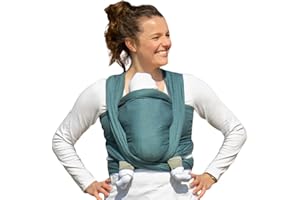 Hoppediz Baby-Tragetuch ab Geburt, Neugeboren bis Kleinkind, 100 % Baumwolle, ultraleichtes Sommertuch, Hamburg forest 4,60 m