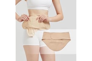 Heagimed Stoma Support Belt for Woman, Beige Breathable Stealth Belt for Stoma Bag, Post Operation Belt for Colostomy Ileostomy Urostomy Bags, Size S (29"-34")