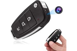 Jiyibidi 1080P Mini Car Key Spy Camera, Portable Small Body Hidden Camera Multi-Functional Video Recorder Pocket Security Camera with Motion Detection and Infrared Night Vision