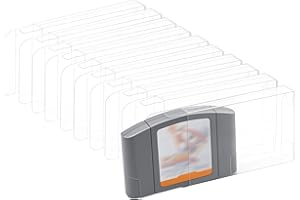 Mcbazel LOT 10 Buste per Carte da Gioco N64 Custodia Protettiva Trasparente per Cartucce di Giochi Nintendo N64 (Set di 10)