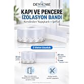 Deyhome 3 Metre Kapı Altı R&uuml;zg&acirc;r Kesici Şerit Bant 3.5cm Kendinden Yapışkanlı Toz ve Haşere &Ouml;nleyici Silikon Kau&ccedil;uk Bant