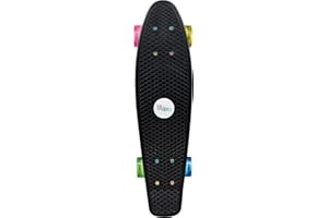 muuwmi Skateboard Fun, Neon Monopatín, Unisex, Negro, Talla única