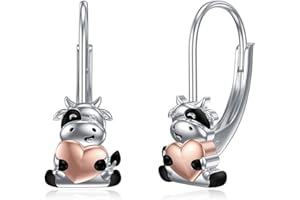 ENJOYLIFECREATIVE Boucles d'oreilles animaux pour femmes en argent sterling 925 Boucles d'oreilles Koala Vache Dragon Bijoux animaux Cadeaux pour les amoureux des animaux