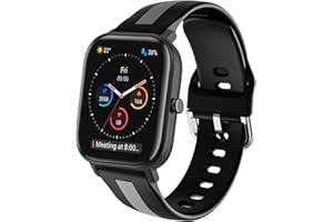 HATOLOVE Pasek do bransoletki Amazfit Bip, 20 mm miękki silikonowy pasek zastępczy do Amazfit GTR 42 mm, Amazfit GTS, GTS 2, GTS 2 Mini, GTS 2e, GTS 3, Amazfit Bip Lite, Bip S, Bip S Lite, Bip U, Bip U Pro