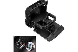 AULESSE Reposabrazos Trasero para Automóvil Consola Central Soporte para Bebidas Plegable Portavasos para V-W Jetta Sagitar G0lf 6 MK5 MK6 GTI MK5 MK6 EOS Rabbit 1K0 862 532