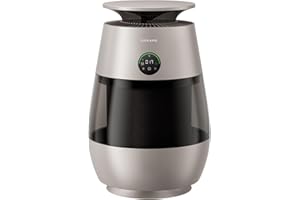 DREAME AP10 Purificateur d'Air pour Animaux, Retour d'Air Haute Pression Nég. 360°, Purification 5 Niveaux Capturant Poils/Odeurs, Compartiment Transp., Dessus Incurvé, Écl. Éco-Ambient, Contrôle App